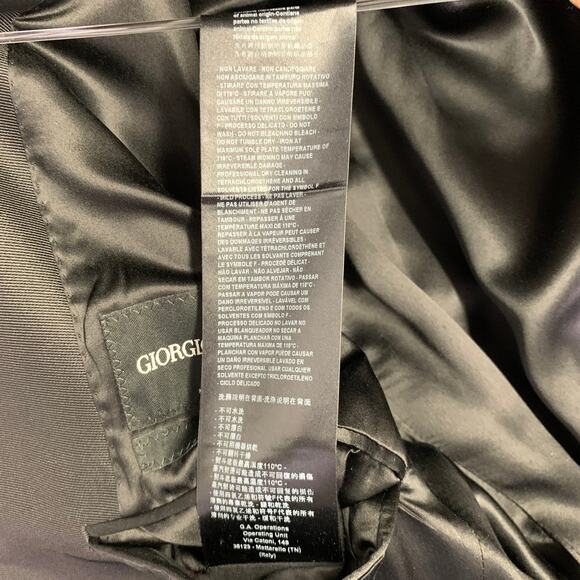 GIORGIO ARMANI Size 40 Black Jacquard Wool Blend Sport Coat - Picture 9 of 10